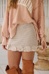 Flora Crochet Mini Skirt- Free People