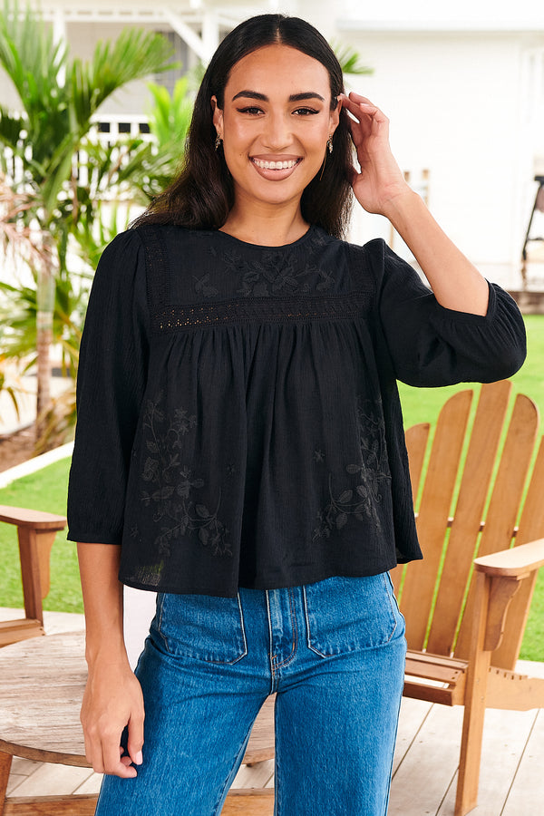 Chantelle Top ~ Black - Salena