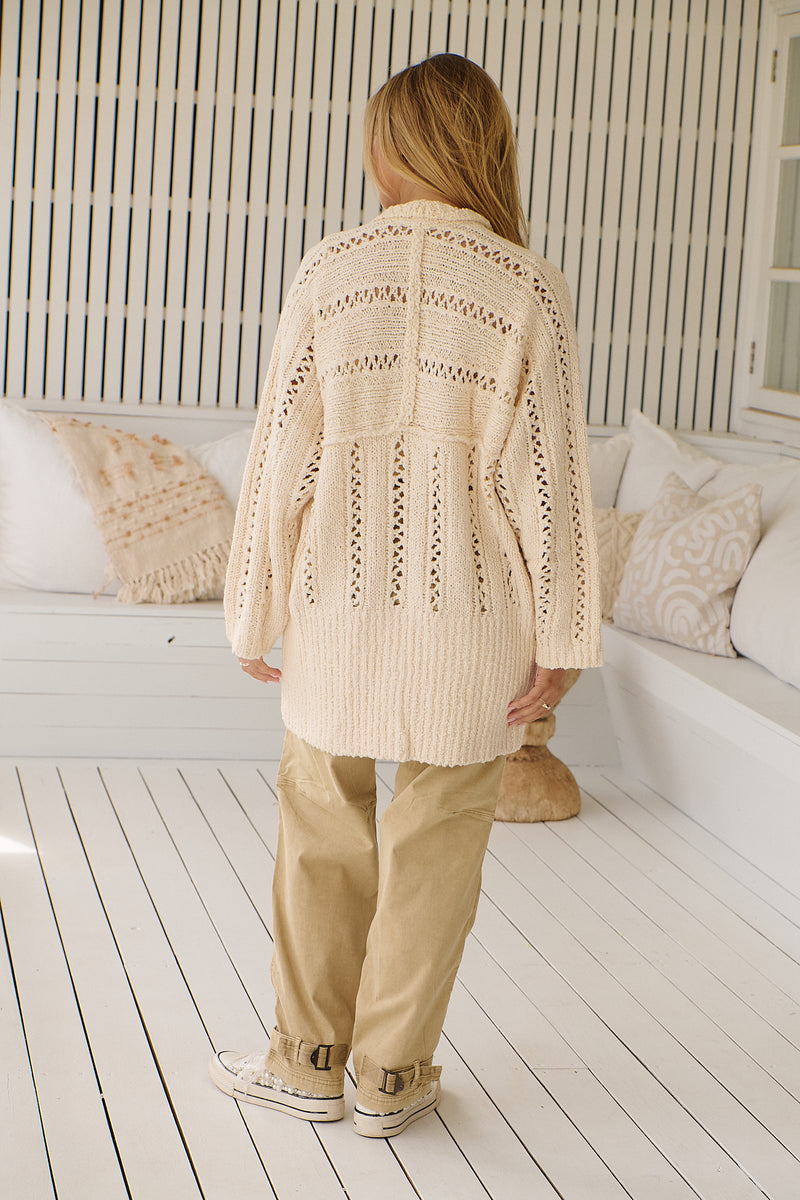 Cable Cardi Ivory ~ Free People