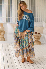 Super Thrills Convertible Maxi Skirt - Blue Sky ~ Free People