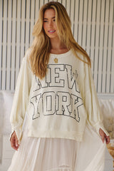 Graphic Camden Pullover -New York~ Free People