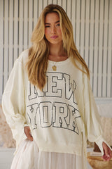 Graphic Camden Pullover -New York~ Free People