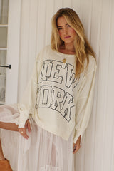 Graphic Camden Pullover -New York~ Free People