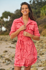 Beverly Shirt Dress - Rosella