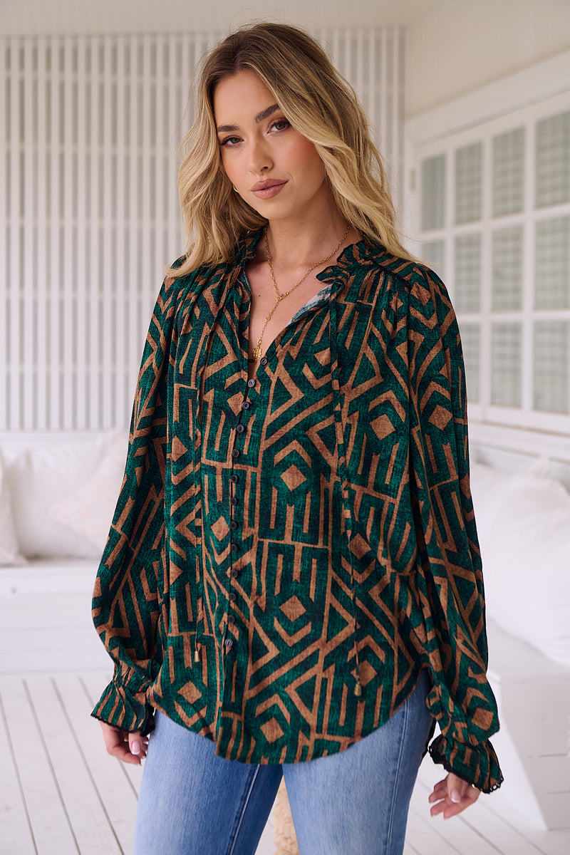 Clara Blouse - Emerald