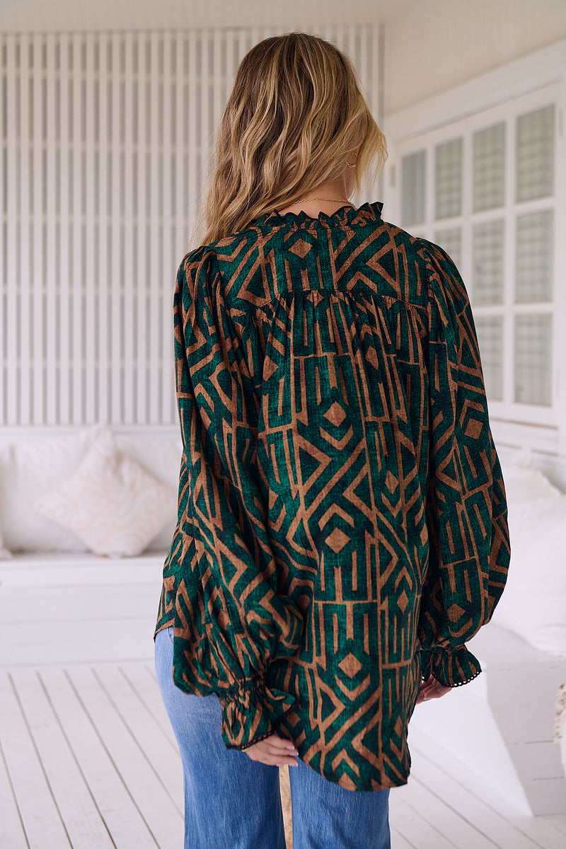 Clara Blouse - Emerald