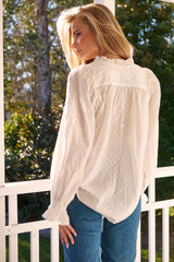 Embroidered White Clara Blouse