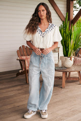 Bright-Eyed Low-Slung Pull-On Jeans ~ Free People