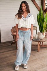 Bright-Eyed Low-Slung Pull-On Jeans ~ Free People