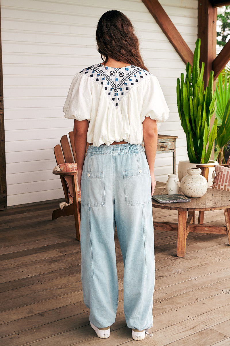 Bright-Eyed Low-Slung Pull-On Jeans ~ Free People