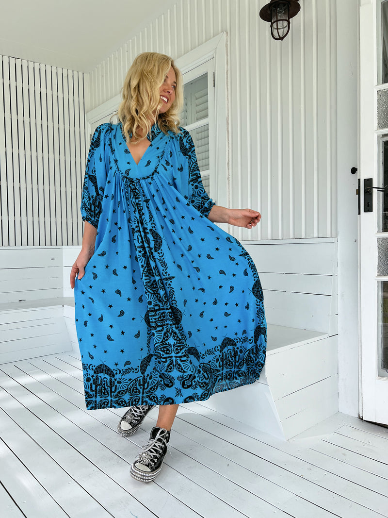 Boheme Midi Dress - Texas Sky