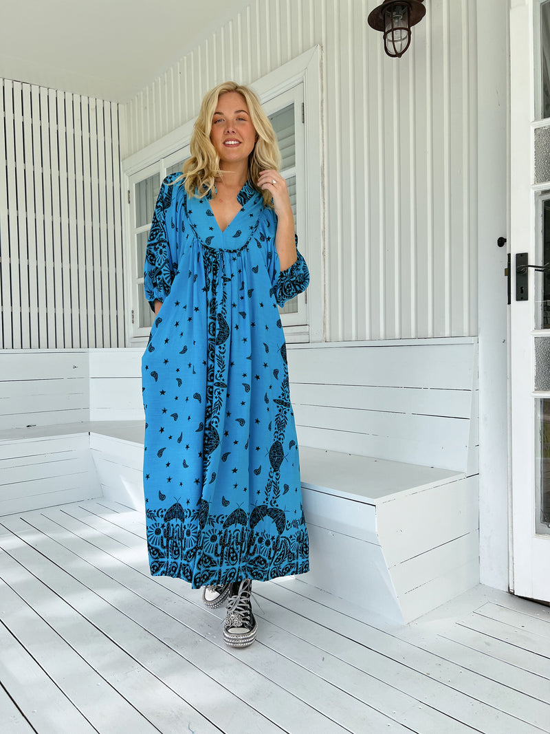 Boheme Midi Dress - Texas Sky