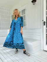 Boheme Midi Dress - Texas Sky