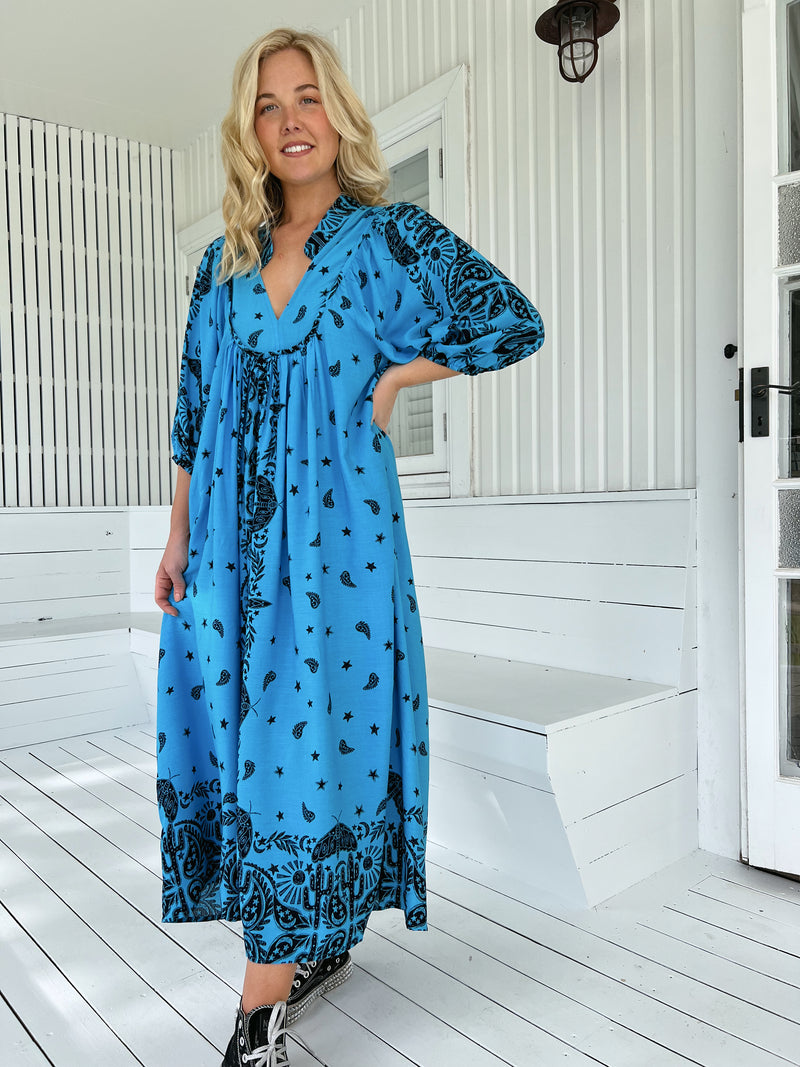 Boheme Midi Dress - Texas Sky