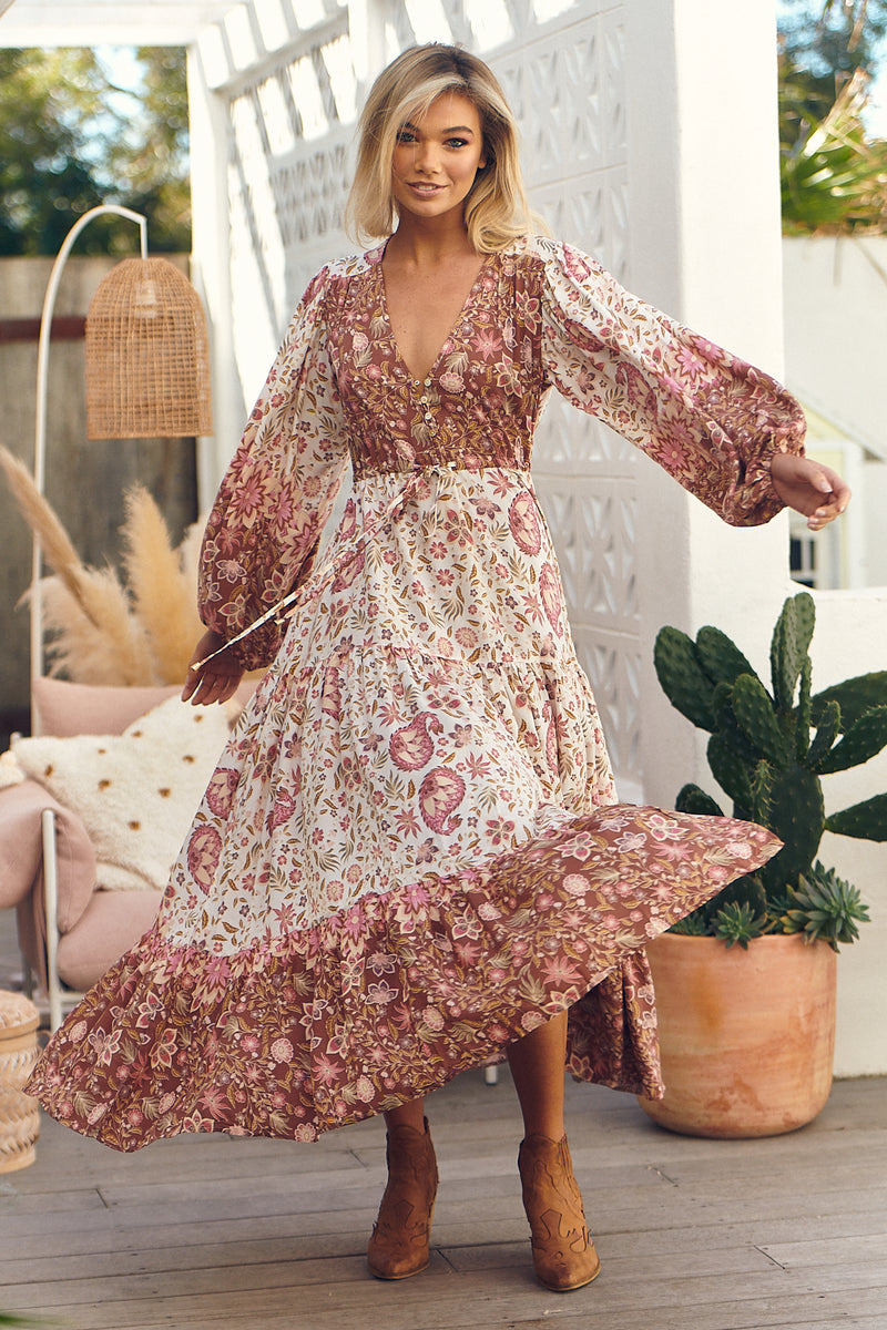 Teresa Maxi Dress - Flower Fields