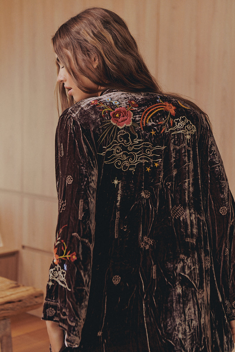 Keone Velvet Kimono Coat ~ Johnny Was