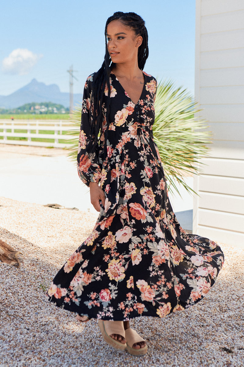 Anita Maxi - Winter Rose Black