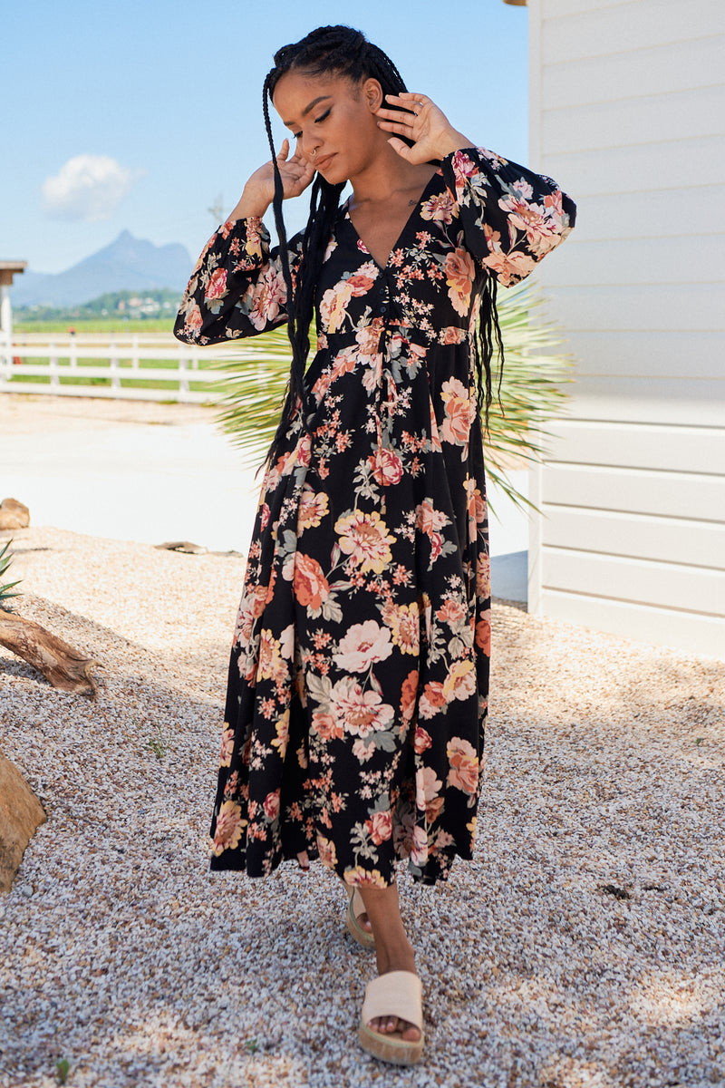 Anita Maxi - Winter Rose Black