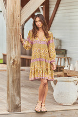 Payson Mini Dress - Caramel Odessa